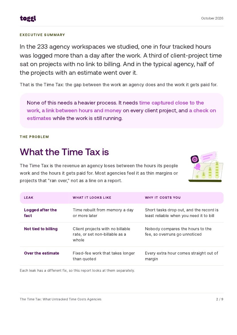 Time Tax report, page 2