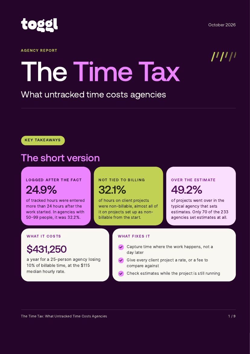 Time Tax report, page 1